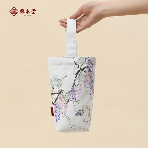 彩衣堂国风兔子手提包手拎遛弯包