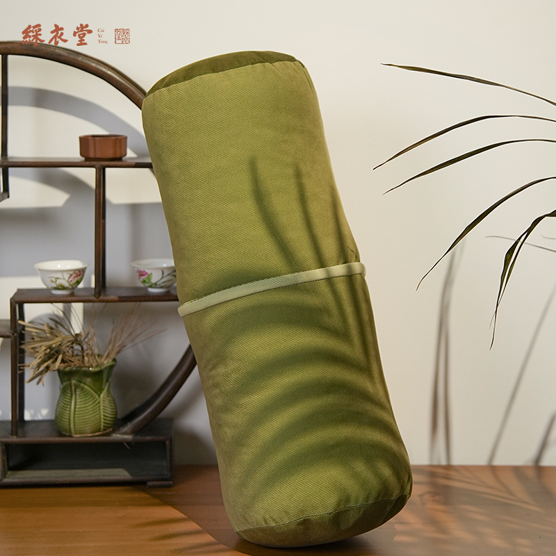 彩衣堂国风长条抱枕竹子柱形枕午睡枕伴睡靠垫腰枕办公室民宿家用