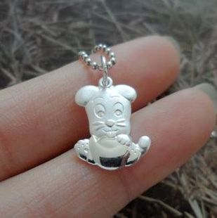 泰银 99纯银 曼谷银 手工银 十二生肖 戍狗好运吊坠