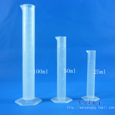 【万阳实验室】塑料带刻度量筒10 25 50 100 250 500 1000 2000ml pp材质厨房烘培刻度杯毫升量杯