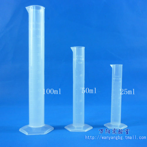 【万阳实验室】塑料带刻度量筒10 25 50 100 250 500 1000 2000ml pp材质厨房烘培刻度杯毫升量杯