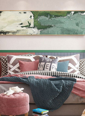 Y-80现代简约抽象客厅装饰画沙发背景墙画 艺术油画大气别墅挂画