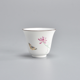 国风定窑白瓷功夫茶杯高端主人杯单杯陶瓷茶盏个人专用品茗杯