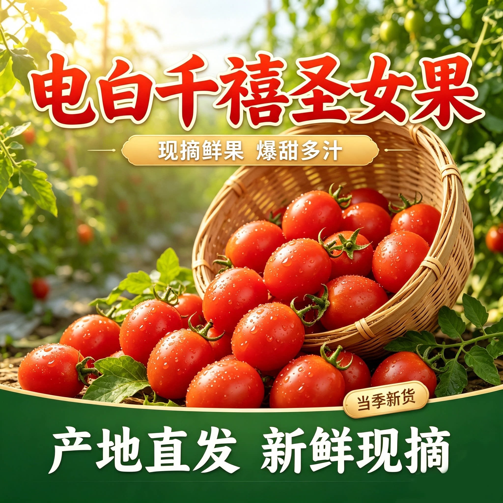 电白千禧圣女果皮薄多汁鲜甜