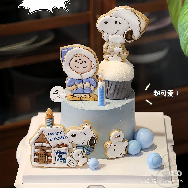 乐鱼甜甜老师史努比卡通糖霜饼干模具DIY按压式立体曲奇印模工具