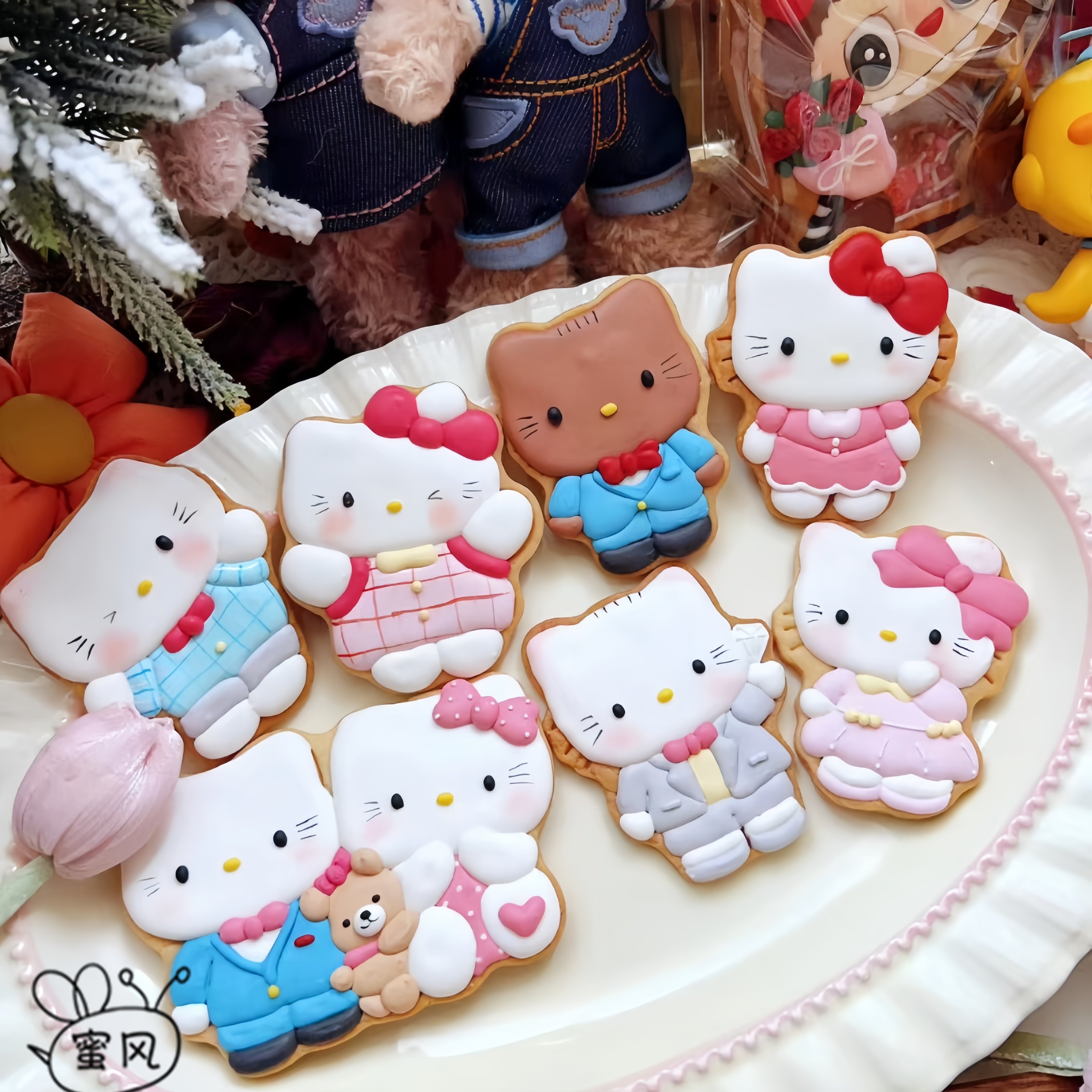 伊果老师KT猫情人节七夕糖霜饼干模具烘焙家用hello kitty黏土印