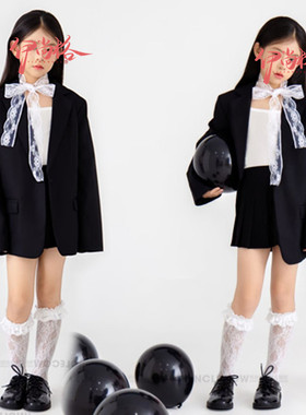 女童加长西装裙T台走秀儿童演出服少儿模特舞台大赛CCAC比赛礼服