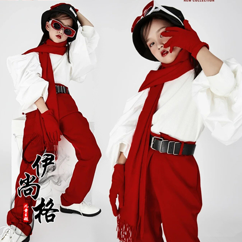 女童新年圣诞潮服走秀演出服儿童