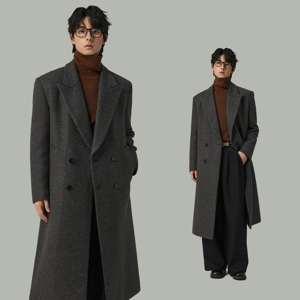 w2x高端羊毛呢大衣男士中长款风衣男秋冬季加厚保暖冬装呢子外套,男装,毛呢大衣,淘宝优惠券,粉丝福利购,淘宝优惠卷