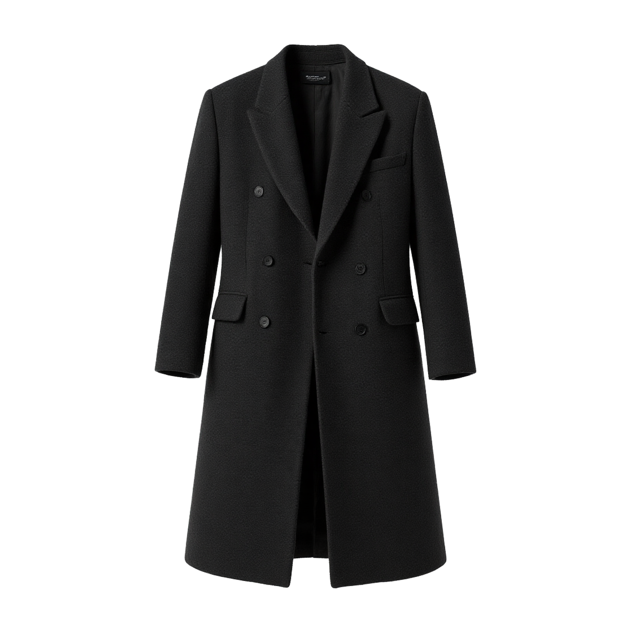 w2x秋冬流行款羊毛呢大衣新款长款双面呢外套男士加厚风衣过膝潮