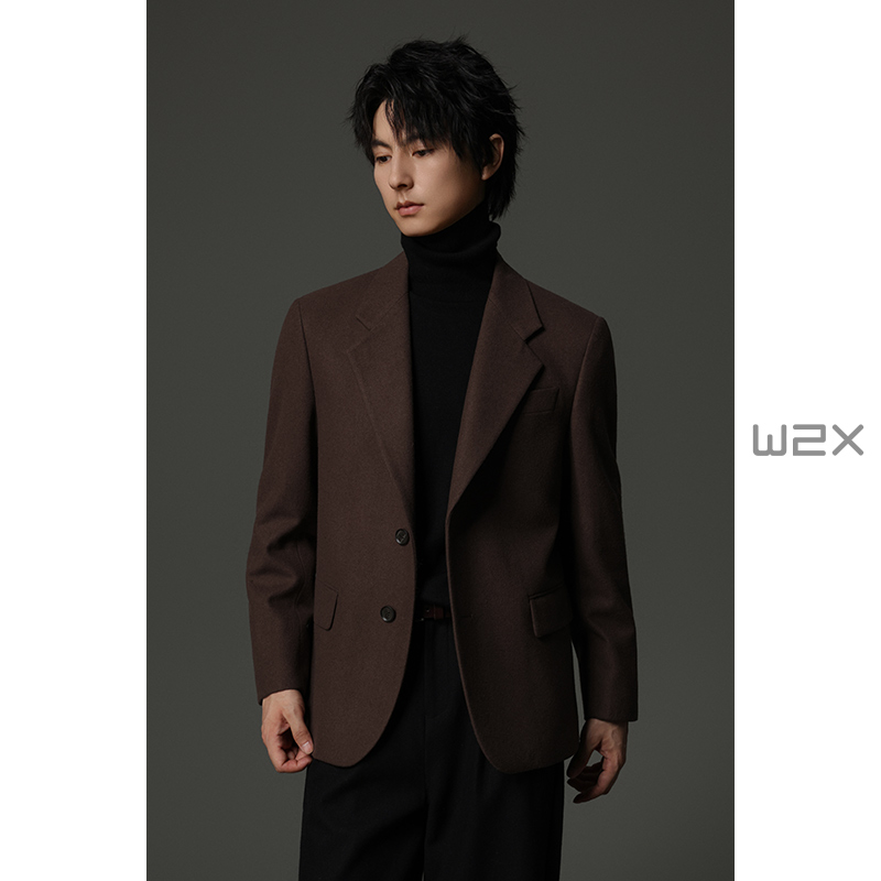 羊毛呢西装外套2025新款