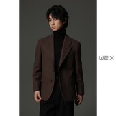 外套2025新款 w2x秋冬季 羊毛呢西装 高级感痞帅休闲小西服外套单件