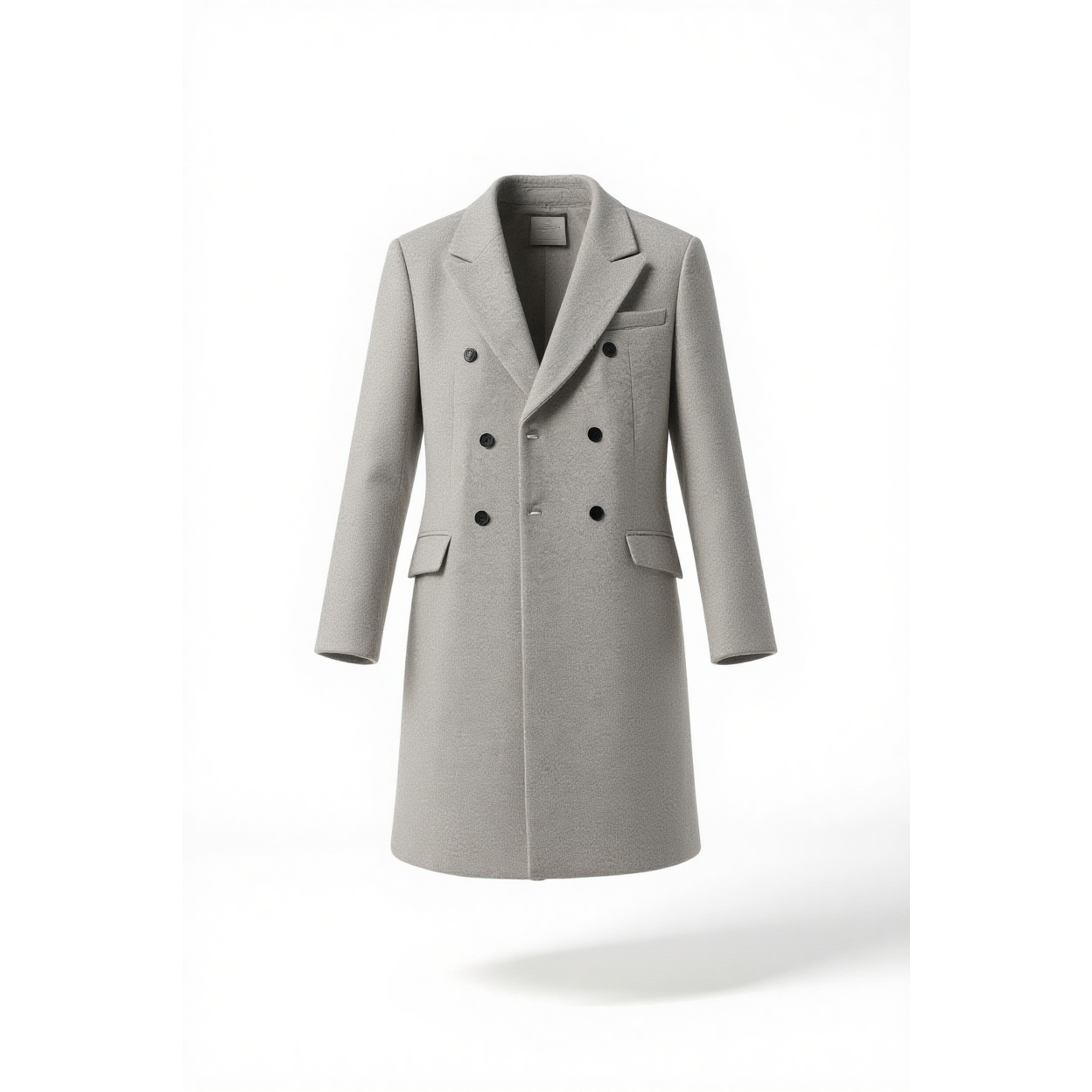 w2x男生冬天高端双面呢大衣毛呢外套呢子风衣中长款西装领加厚款