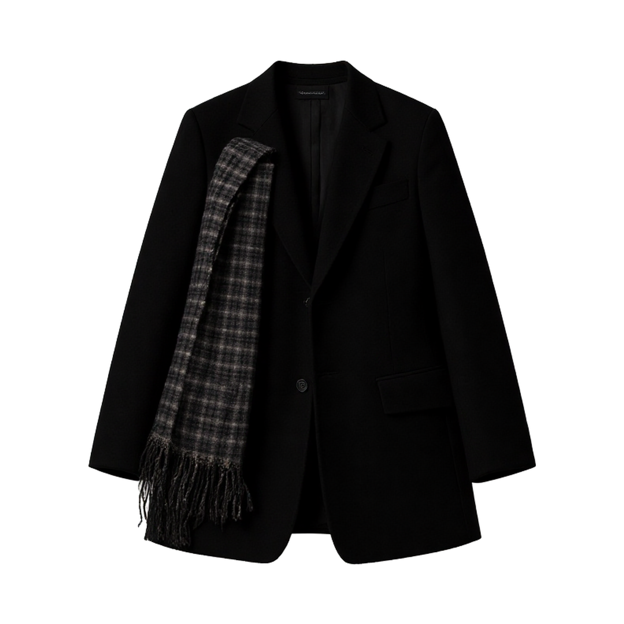 w2x简约韩版100%全羊毛呢大衣冬季商务通勤西装外套男士风衣过膝