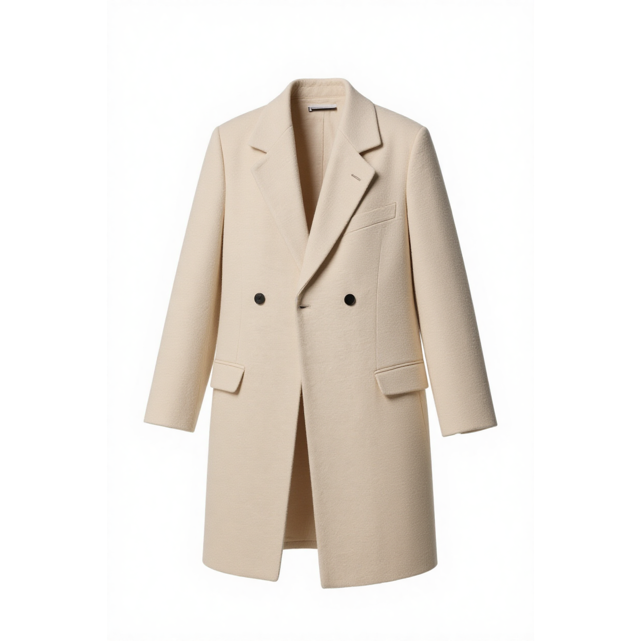 w2x男士2025 新款冬款大衣毛呢外套呢子风衣短款行政风双面呢加厚