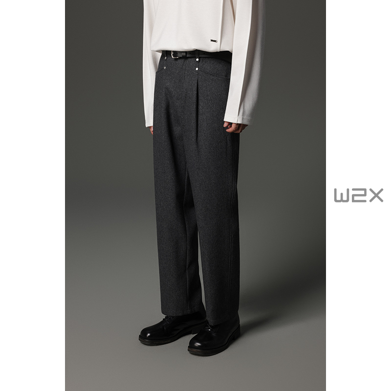 加厚羊毛呢自发热红外升温西裤