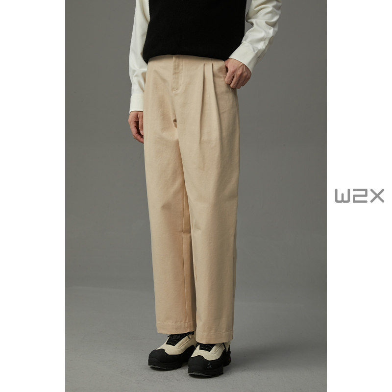 w2x冬季设计感廓形休闲裤