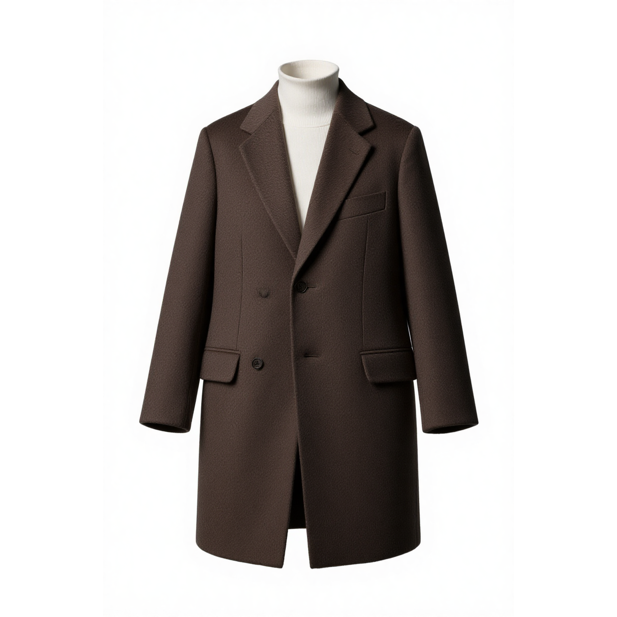 w2x中年男装冬款大衣毛呢外套呢子风衣短款纯毛英伦风 2025 新款