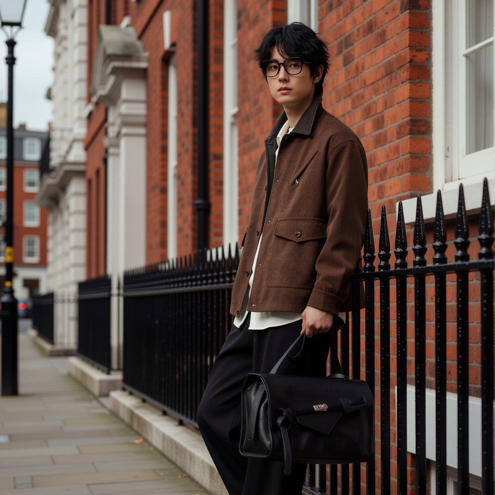 w2x男士外套灯芯绒夹克秋冬季新款工装冬装上衣男生保暖男装翻领