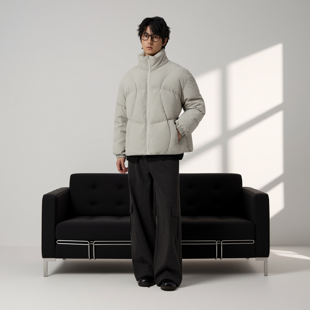 w2x潮牌90白鸭绒羽绒服轻薄加厚外套男士保暖面包服短款男装百搭