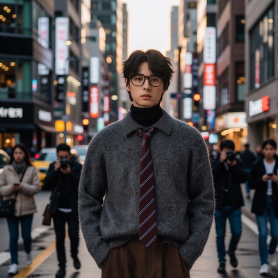 w2x男士内搭毛呢针织衫加厚毛衣保暖打底衫秋冬季新款长袖毛线衣