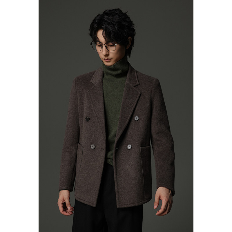 950g双面羊毛呢西装外套