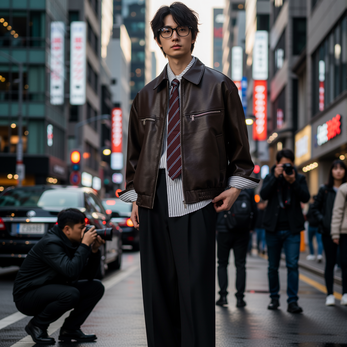 w2x潮牌秋冬季男士皮衣PU皮夹克机车服工装外套男款冬装上衣男装