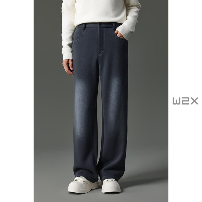 冬季加绒加厚针织棉复合休闲裤