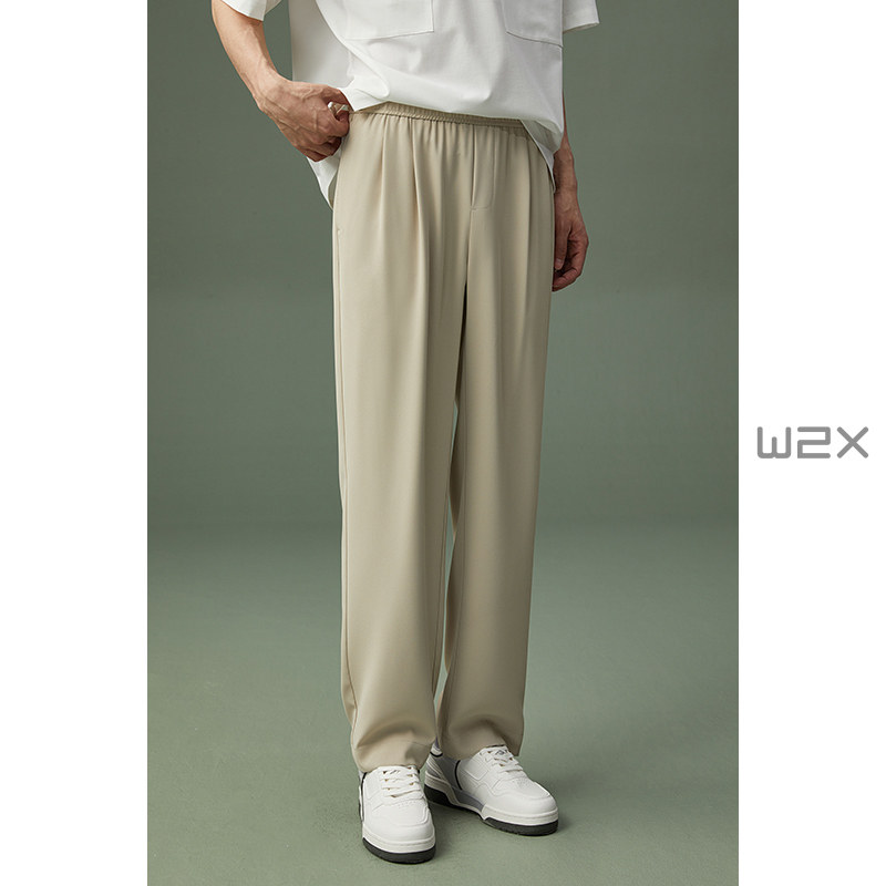 w2x夏季薄款冰丝男垂坠感宽松男百搭长裤时尚阔腿裤潮,男装,休闲裤,淘宝优惠券,粉丝福利购,淘宝优惠卷