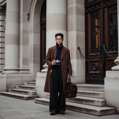 w2x秋冬季羊毛呢大衣呢子外套商务正装中长款风衣冬装加厚男装潮