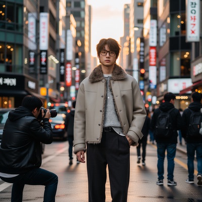 w2x2025冬季新款PU皮夹克外套高级感皮衣棉服上衣男款冬装加厚款