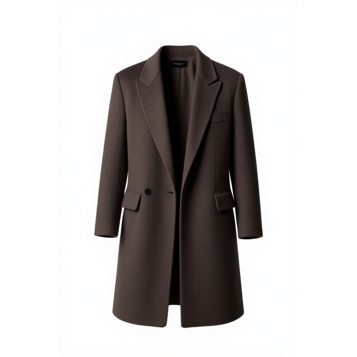 w2x100%纯羊毛双面呢羊毛呢大衣外套男秋冬季加厚中长款男士风衣