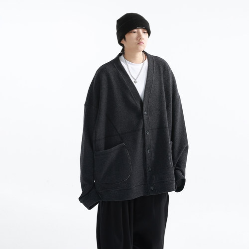 大V领加绒卫衣开衫外套