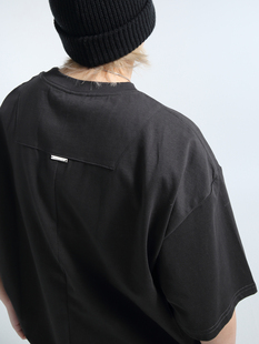 「GRNL」重磅32支光面水洗棉男女同款 大T恤 OVERSIZE廓形五分短袖