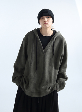 「GRNL」神仙连帽假两件长袖卫衣 渐变自然堆叠感