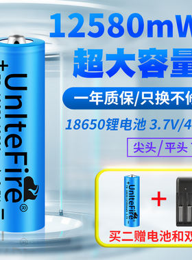 18650锂电池进口大容量3.7v4.2v强光手电筒小风扇太阳能灯充电器