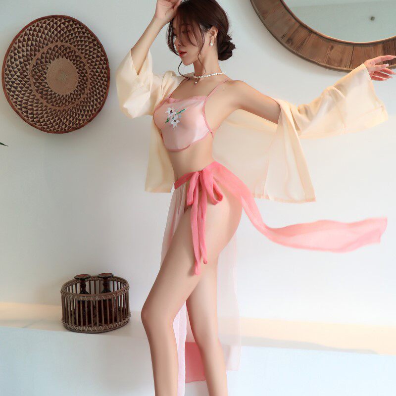 甜美霁月瑶光神女汉服妖娆异域风情夜店演出服任务网红全透明睡裙