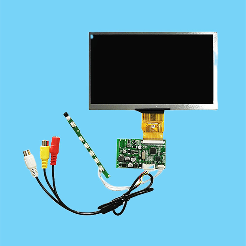 全新4.3寸5寸液晶屏显示屏寻星仪游戏机监视器AV驱动板两路信号