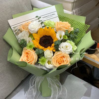 Sunflower rose bouquet Birthday flowers express delivery within the same city, girlfriend teacher, Beijing, Shanghai, Guangzhou, Chengdu stores thumbnail 3