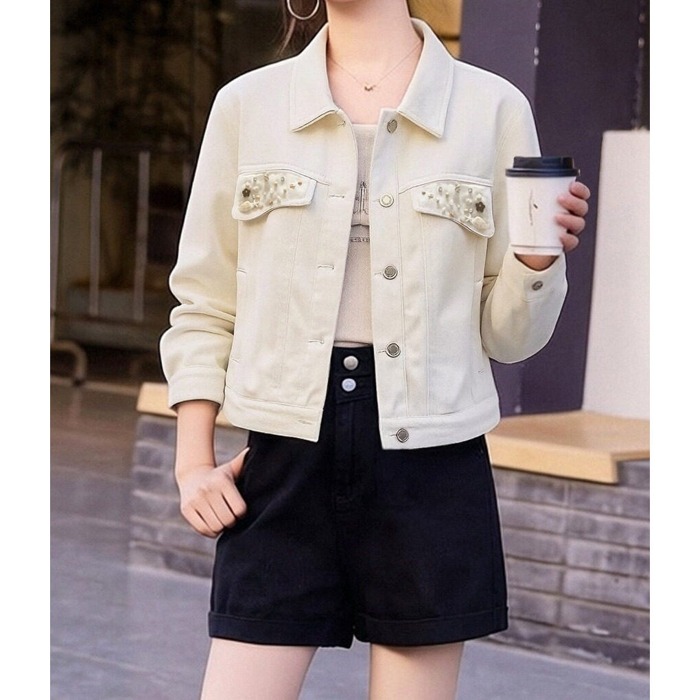 复古牛仔短外套女2026春秋季新款高端小个子洋气休闲百搭夹克上衣