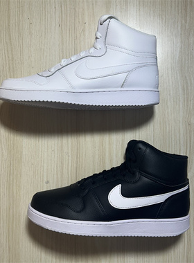 耐克 NIKE EBERNON MID 男子黑白高帮运动休闲板鞋AQ1773-100-002