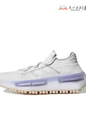 ADIDAS 阿迪达斯 NMD S1 白紫 男子低帮运动休闲跑步鞋 HP5522