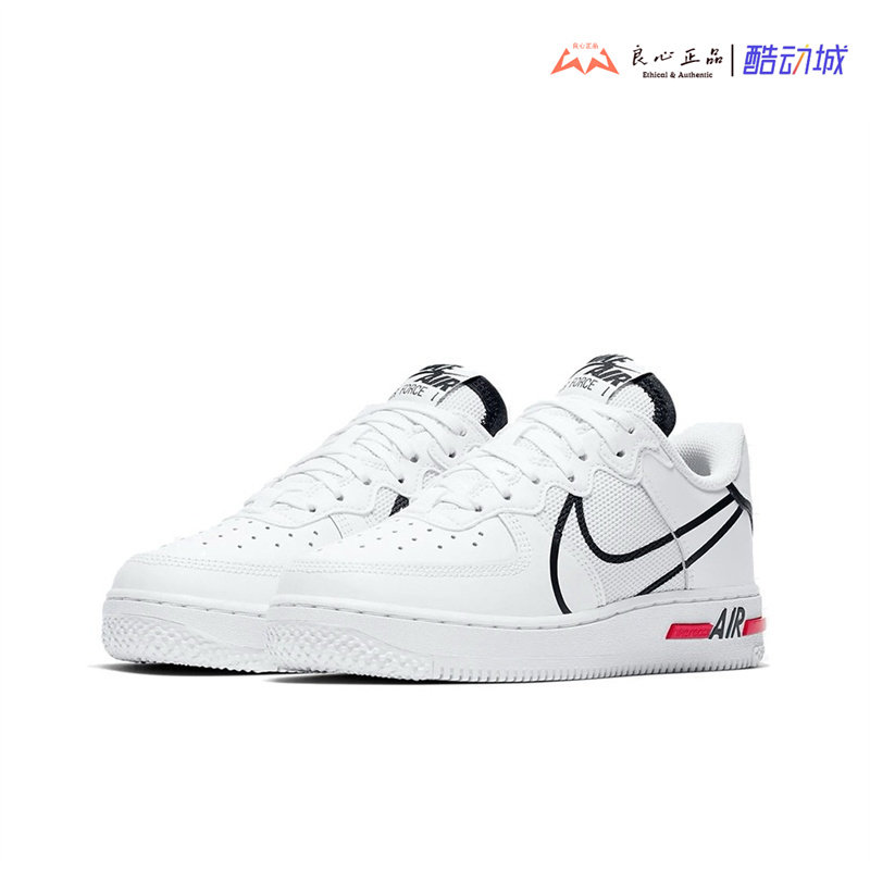 耐克 Nike Air Force 1 空军一号白红休闲复古低帮板鞋CD6960-100