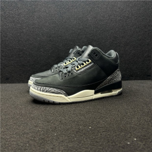 AJ3 001 AIR 男女中帮复古篮球鞋 CK9246 爆裂纹 JORDAN 黑水泥