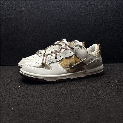 金属钩双鞋带条纹双拼休闲板鞋