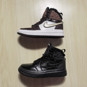 Nike 耐克 Jordan 1 AJ女子冬季绒毛运动休闲板鞋 DC7723-200-001