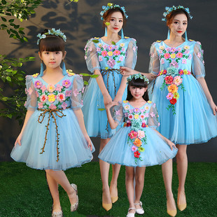 花仙子公主裙成人唱歌舞蹈服中小学生合唱服走秀礼服幼儿园蓬蓬裙