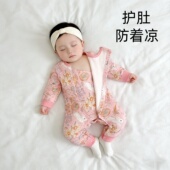 73码 80新生宝宝幼儿薄款 贴身睡衣四季 婴儿连体衣服纯棉护肚春季 款