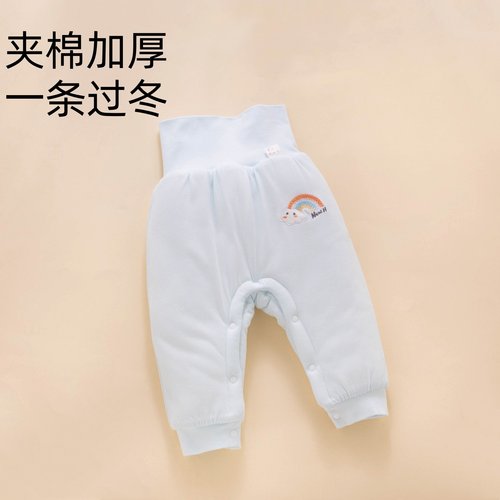 宝宝夹棉裤子冬季加厚外穿小月龄男女婴儿一条过冬保暖冬装大屁屁