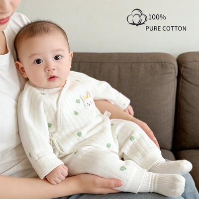 偏襟护肚暖暖呵护连体衣